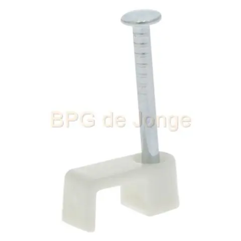 Kabelclip plat 6 mm wit doos 300 st