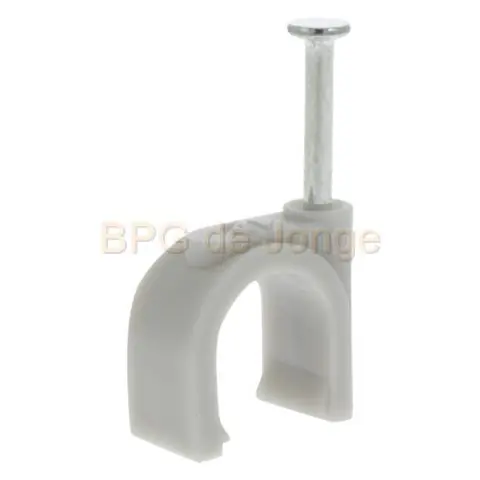 Kabelclip rond 12 mm grijs doos 70 st