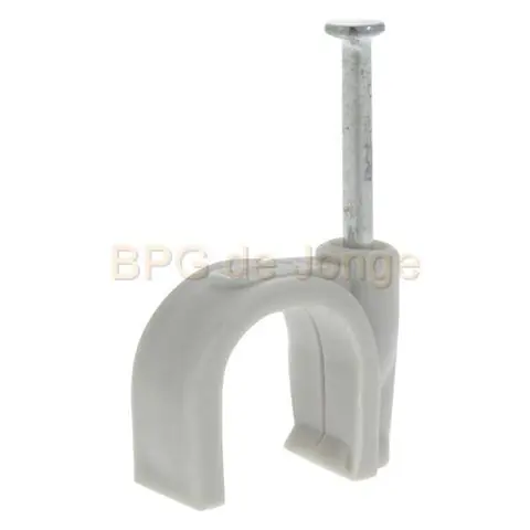 Kabelclip rond 14 mm grijs doos 40 st
