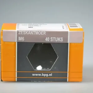 6-kantmoer M6x5 SW-10 metr. verz. DIN934-8 staal 8 ds 40 st
