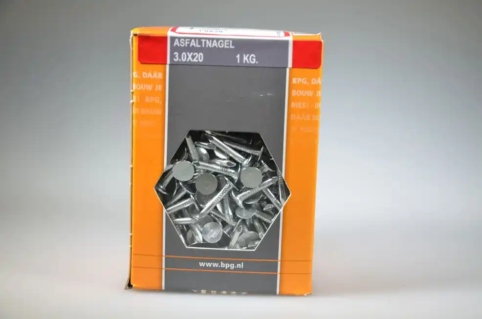 asfaltnagel 3.0x20 pl. kop verz. DIN1160A staal ds 1 kg