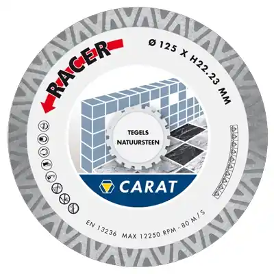 Carat Diamantzaag tegels/nat.steen diam. 125x22,23 mm, CDB Racer