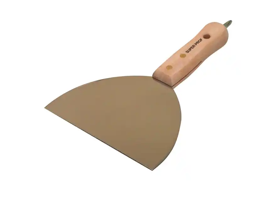 Spachtelmes SUPER PROF L = 150mm RVS houten greep met schroefbit