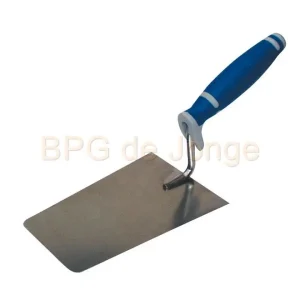 Stukadoorstroffel SUPER PROF ECO recht L = 140mm met afgeronde hoeken RVS met SUPERSOFT greep
