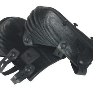 Kniebeschermers SUPER PROF harmonica volrubber extra lang met 3 sets rubber riemen en 3 sets elastiek riemen