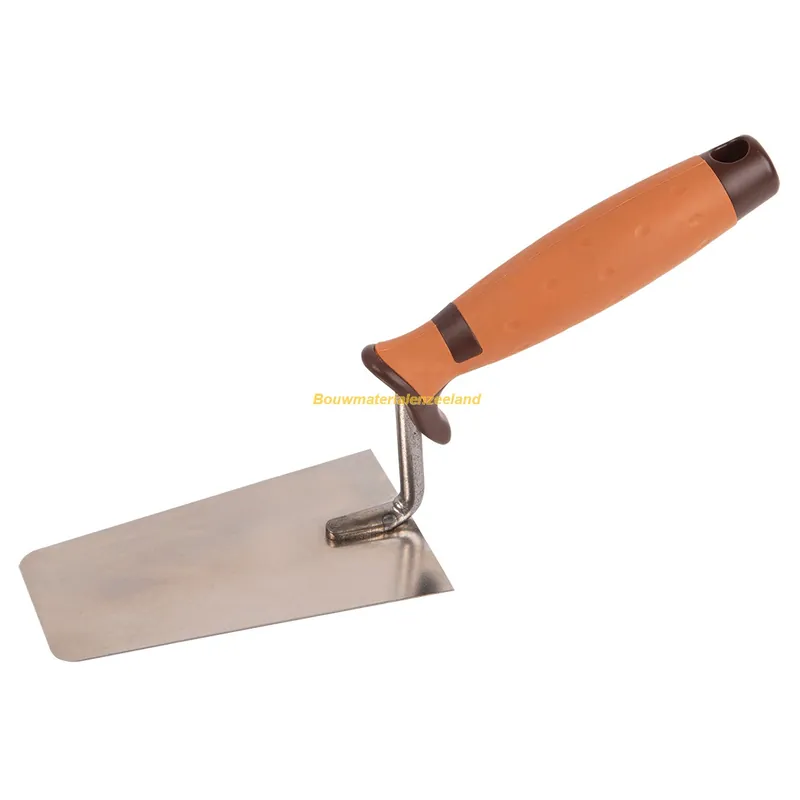 Tegeltroffel/Stukadoorstroffel SUPER PROF ECO recht 140mm RVS met afgeronde hoeken