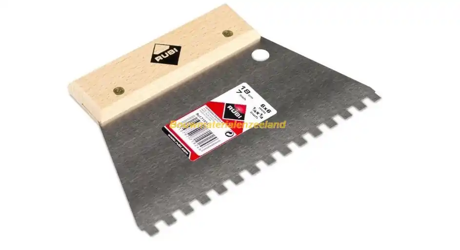 Rubi Eenvoudige lijmspaan 18 cm6x6 mm met houten greep