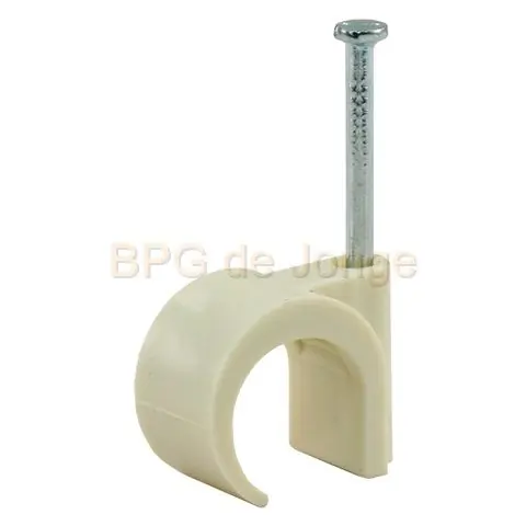 Kabelclip rond 16-19 mm creme doos 50 st