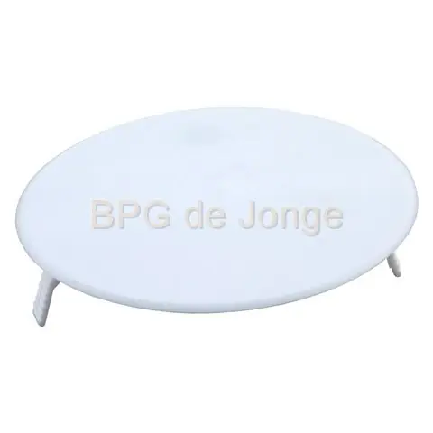 Afdekplaat klemmend rond 95 mm wit