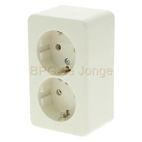 M B AP opbouw contactdoos 2V RA creme