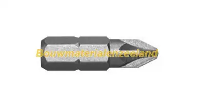 Schroefbit PoziDriv Insert bit PZ1 lengte=25mm, 2 op kaart ( ST1121-0201 )