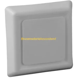 Vierkant afzuigventiel diam. 125mm wit
