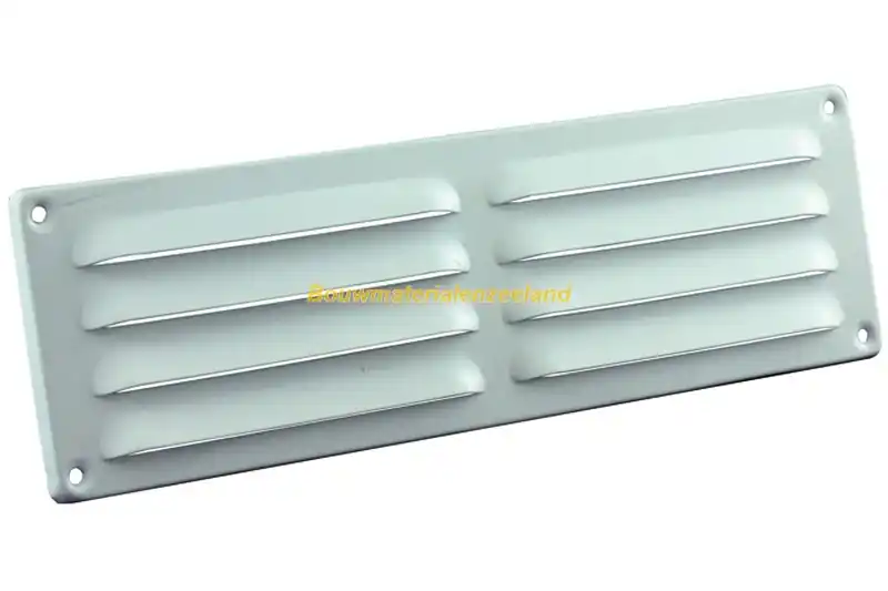 Aluminium schoepenrooster 300x90mm wit