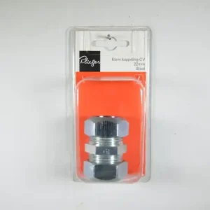Klem-cv koppeling 22x22mm Plieger label rd