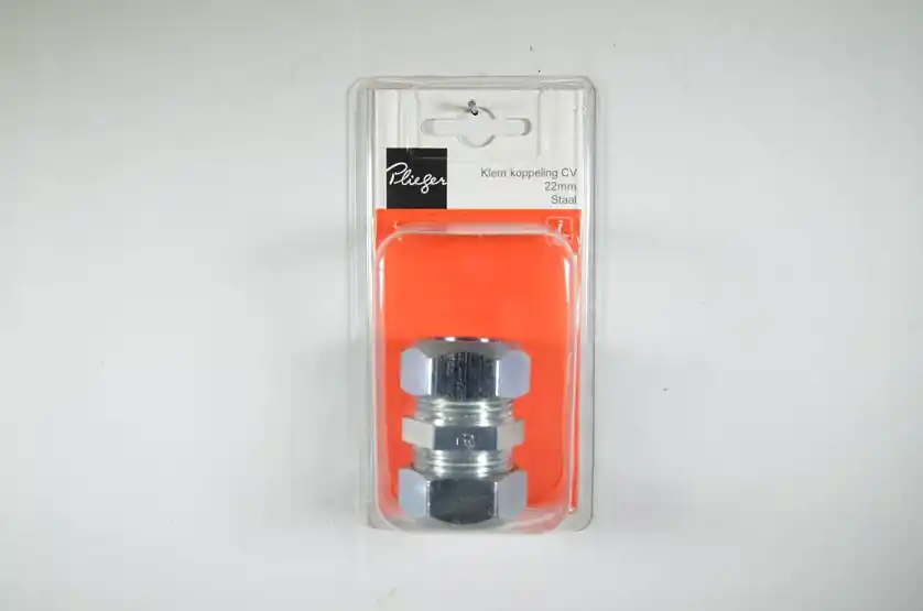 Klem-cv koppeling 22x22mm Plieger label rd