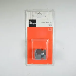 Klem-cv eindkap 15mm Plieger label rd