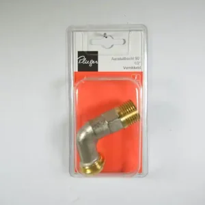 Nikkel aanslbocht 90gr 1/2 inch bu+war Plieger label rd
