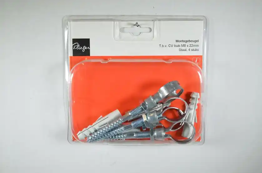 Muurbeugel 8x1/2 inch 22mmm Plieger label rd 4st