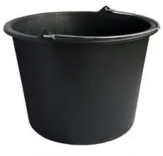 Bouwemmer zwart 20 ltr