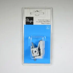 Chroom slagpen m6x30mm Plieger label bl 4st