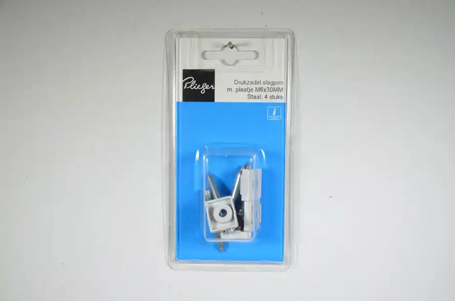 Chroom slagpen m6x30mm Plieger label bl 4st