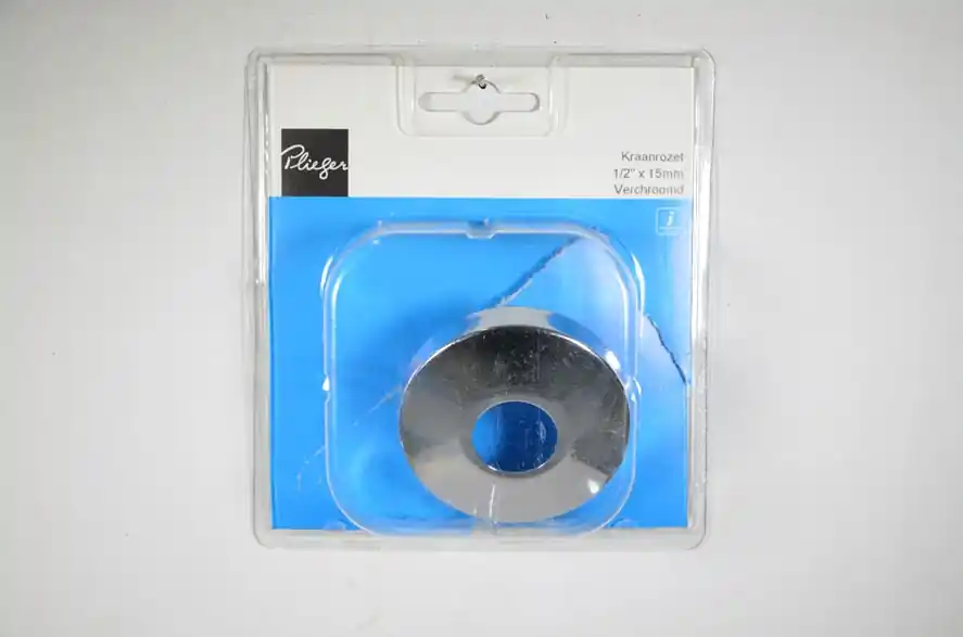 Chroom kraanrozet 1/2x15mm Plieger label bl