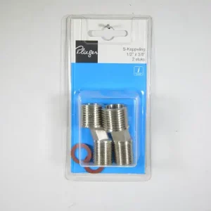 S-kopp.z/rozet 1/2 inch x3/8 inch Plieger label bl 2st