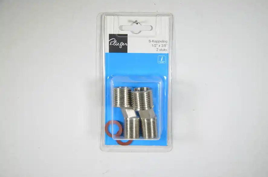 S-kopp.z/rozet 1/2 inch x3/8 inch Plieger label bl 2st