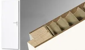 Board opdekdeur honingraat RAL 9010 UV afgelakt rechts 2015x880 mm