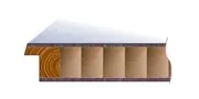 Austria Afgelakte boarddeur dicht wit RAL 9010 73 x 201,5 cm opdek links