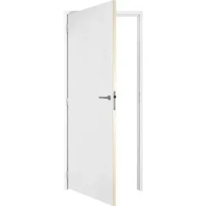 Vuren gemonteerd kozijn met deur honingraat Links stomp 56x120 deurmaat 93x211,5 1x wit gegrond