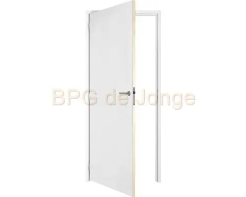 Vuren gemonteerd kozijn met deur honingraat Rechts stomp 56x90 deurmaat 93x211,5 1x wit gegrond