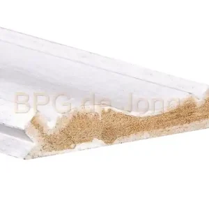 Gootlijst vuren 28x145 mm 5100mm wit gegrond