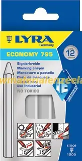 Lyra merkkrijt wit 795001 doos 12 stuks