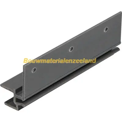 Keralit dakrandmontageprofiel 10mm zwartgrijs classic nerf 600 cm. Lang