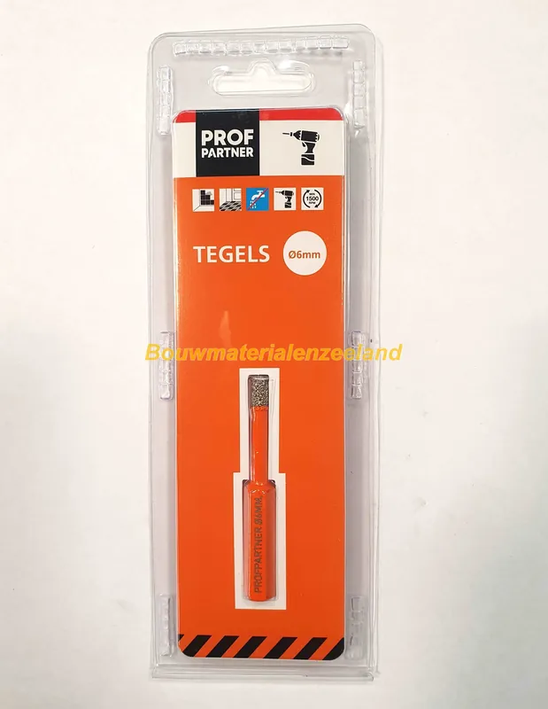 ProfPartner tegelboor droog 6mm zeskant voor (accu)boor droog