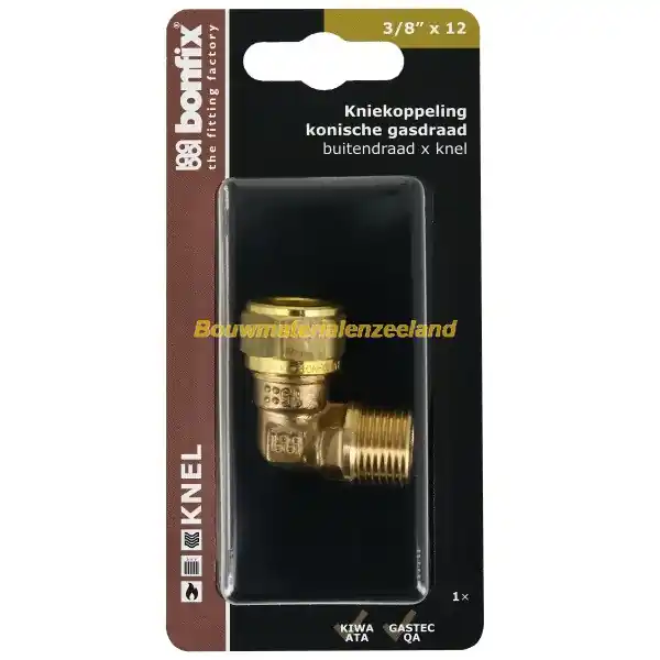 BONFIX Blister Knie 3/8 inch buiten draad x 12 mm