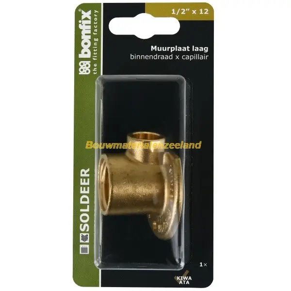 BONFIX Blister Muurplaat laag 1/2 inch binnen draad x 12 mm