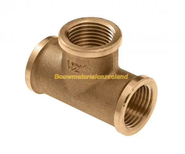 BONFIX draad messing T-stuk 1/2 inch binnen draad