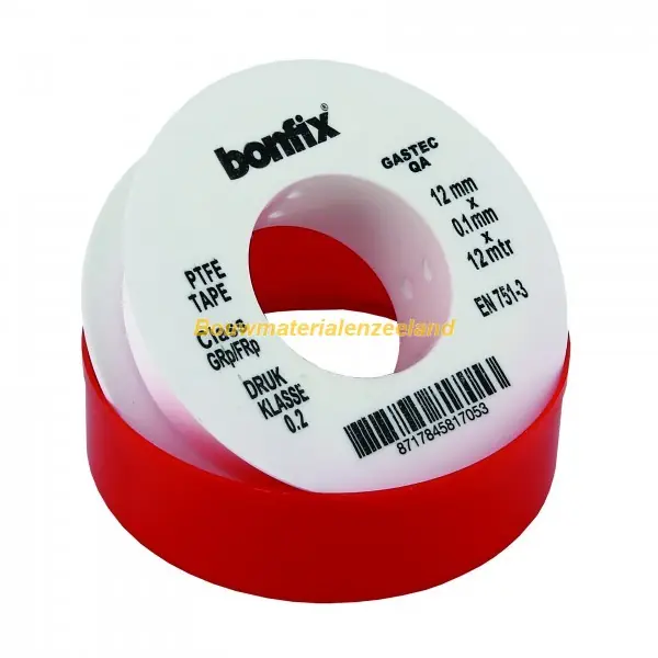 BONFIX PTFE afdichtingstape 12 meter 10st