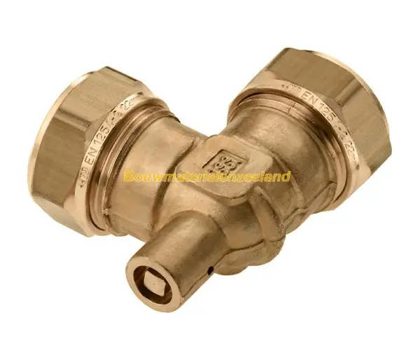 BONFIX knel messing knie met ontl. 22 x 22 mm
