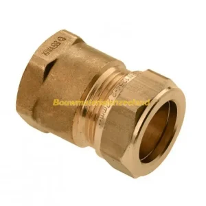 BONFIX knel messing schroefbus 3/8 inch binnen x 12 mm