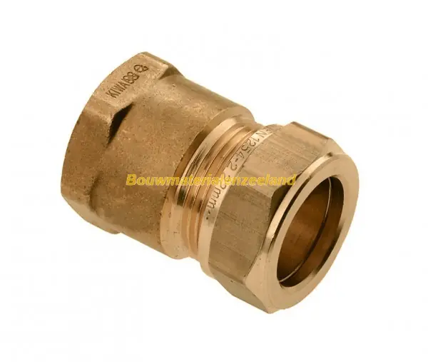 BONFIX knel messing schroefbus 3/8 inch binnen x 12 mm