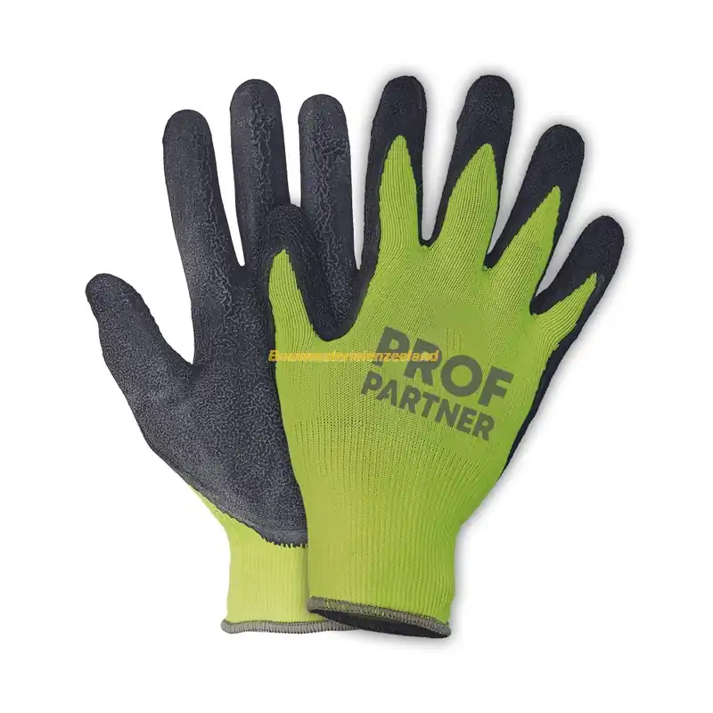 Profpartner werkhandschoenen geel polyamide/latex maat 9