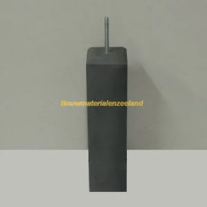 Betonpoer 15x15x60 cm antraciet inclusief draadeind exclusief stelplaat 10004032
