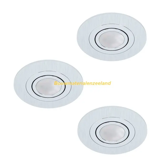EGLO LED Inbouw set 3-L AREITIO rond Kantelbaar aluminium