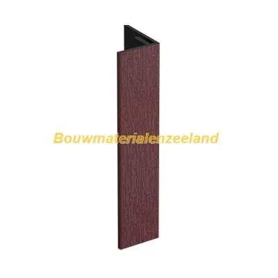 Verlengd eindprofiel 17x44mm Keralit wijnrood Classic nerf, lengte 400 cm