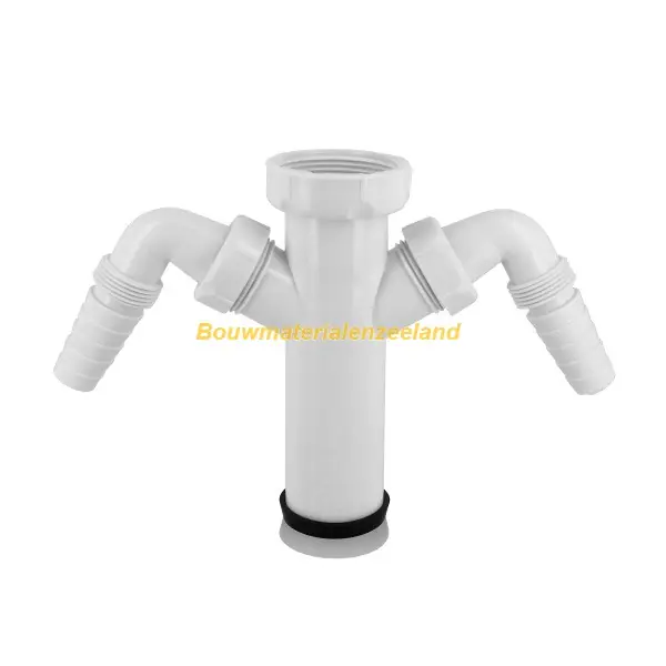 BONFIX inlaattule met 2x afsluitbare aansl. 1 1/4 x 40 mm