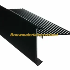 Alu daktrim 45/45 mm, 2500 mm RAL 7021 gemoffeld