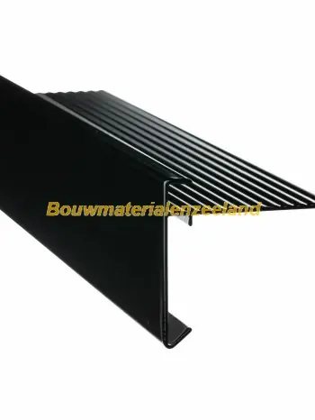 Alu daktrim 45/45 mm, 2500 mm RAL 7021 gemoffeld